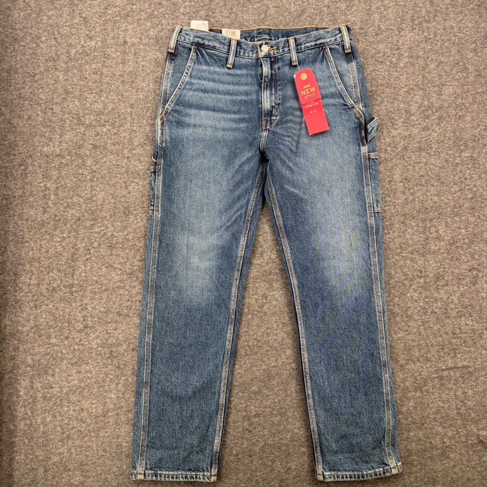 Levis Slim Carpenter Jeans Mens 31x30 Medium Wash Blue Stretch Utility Pants